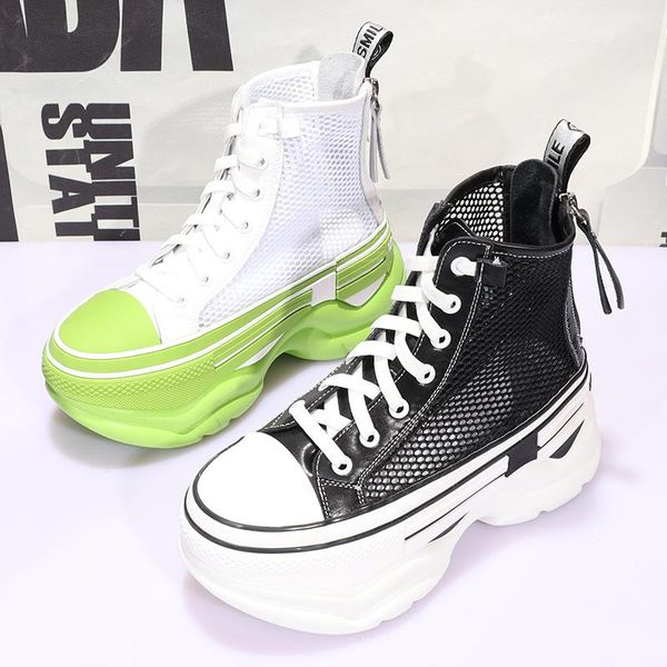 boots womens mesh platform ankle sneakers high heel lace up shoes korean styles summer breathable match colors 2021, Black
boots womens mesh platform ankle sneakers high heel lace up shoes korean styles summer breathable match colors 2021, Black