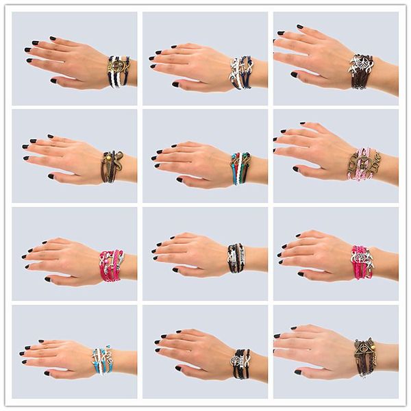 2021 hand made 30 mix style infinity leather alloy fashion cuff bracelet charm bracelet vintage accessories lover gifts, Golden;silver
2021 hand made 30 mix style infinity leather alloy fashion cuff bracelet charm bracelet vintage accessories lover gifts, Golden;silver