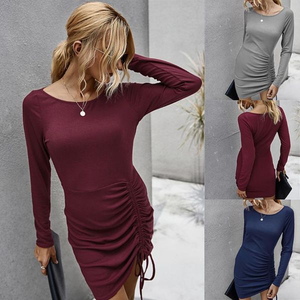 casual dresses women's long sleeve solid pleated bodycon slim autumn winter fashion short mini dress vestidos #40, Black;gray
casual dresses women's long sleeve solid pleated bodycon slim autumn winter fashion short mini dress vestidos #40, Black;gray