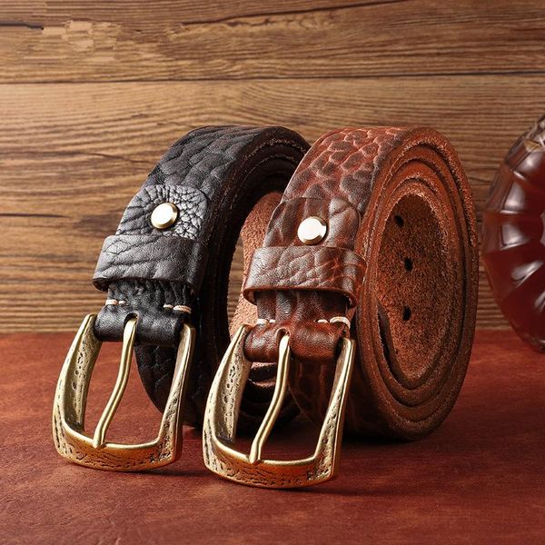 belts belt men's handmade grain leather heavy-duty lengthened thickened high-quality natural brass pin buckle strap 140cm, Black;brown
belts belt men's handmade grain leather heavy-duty lengthened thickened high-quality natural brass pin buckle strap 140cm, Black;brown