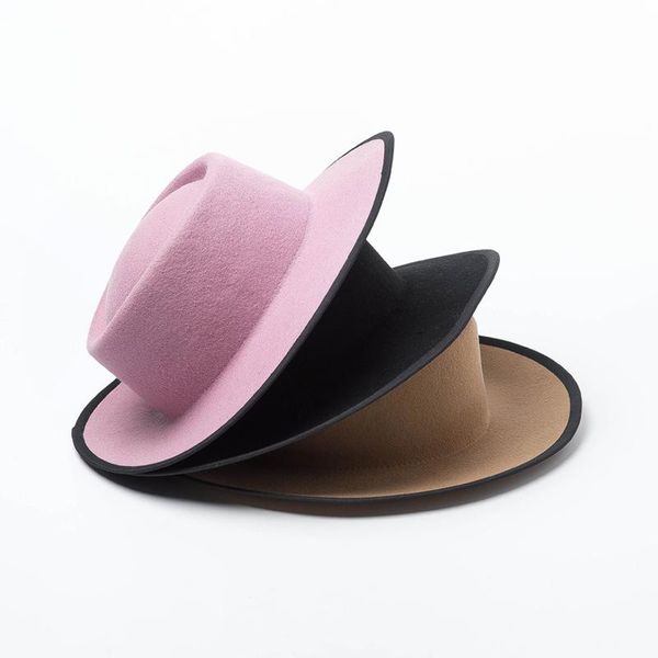 stingy brim hats 01812-hh8124 100% wool pink hat black leisure fedoras cap men women panama, Blue;gray
stingy brim hats 01812-hh8124 100% wool pink hat black leisure fedoras cap men women panama, Blue;gray