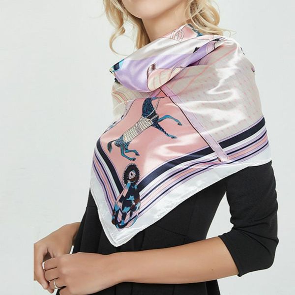 scarves 90*90 cm women spring summer autumn fashion square scarf horse printed silk wild decorative satin neck shaw, Blue;gray
scarves 90*90 cm women spring summer autumn fashion square scarf horse printed silk wild decorative satin neck shaw, Blue;gray