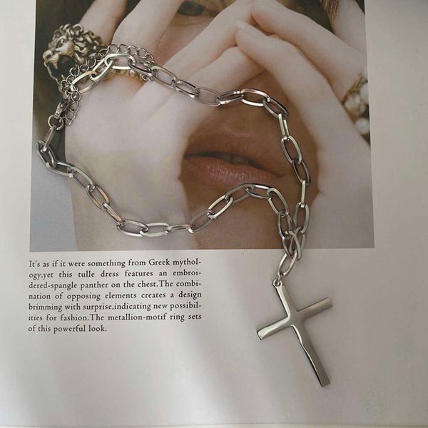 dark cross necklace women do not fade ins cool wind clavicle hip-hop neck chain, Silver
dark cross necklace women do not fade ins cool wind clavicle hip-hop neck chain, Silver