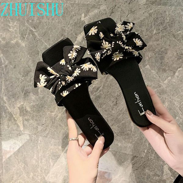 slippers sandals and for women's outer wear 2021 summer bow square head flat non-slip slip-on zapatos para mujer all-match, Black
slippers sandals and for women's outer wear 2021 summer bow square head flat non-slip slip-on zapatos para mujer all-match, Black