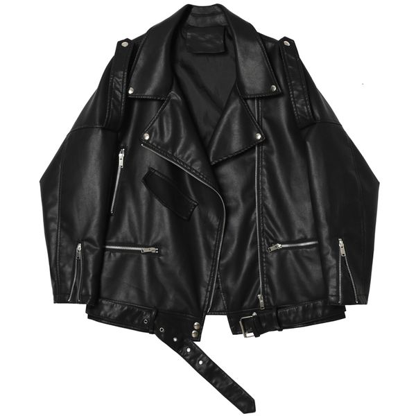 2021 new spring autumn women faux soft leather loose jacket coat turndown collar zipper moto biker overcoat female punk outwear u3kx, Black
2021 new spring autumn women faux soft leather loose jacket coat turndown collar zipper moto biker overcoat female punk outwear u3kx, Black