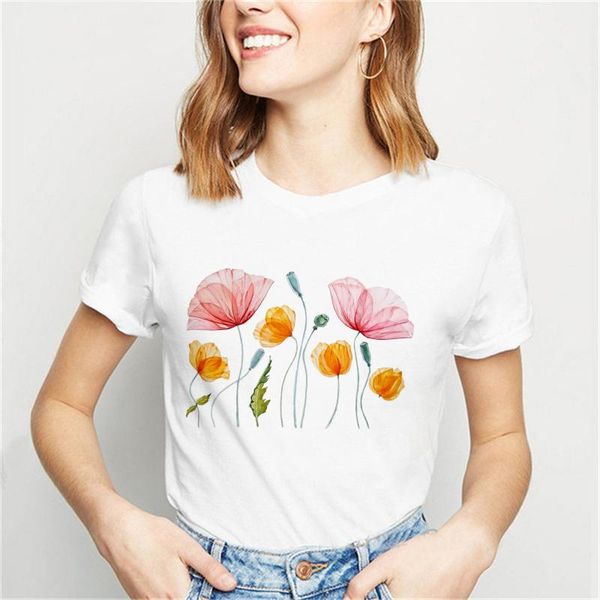 women's t-shirt 2021 women female summer flower printing cute trend cartoon t shirts fashion clothes graphic lady loose tee, White
women's t-shirt 2021 women female summer flower printing cute trend cartoon t shirts fashion clothes graphic lady loose tee, White