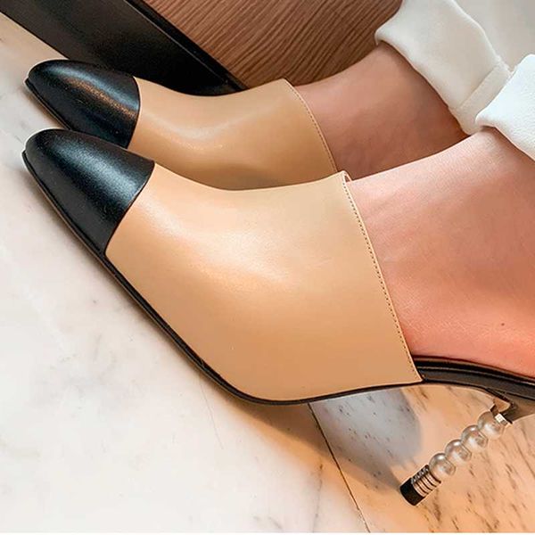 slippers pearl insert stiletto high heel mules beige black multicolor formal dress shoes women's leather summer
slippers pearl insert stiletto high heel mules beige black multicolor formal dress shoes women's leather summer