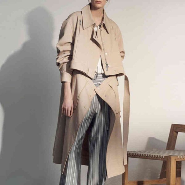 women's trench coats twotwinstyle khaki casual spring windbreaker for women lapel long sleeve sashes korean female clothing fashion dbz, Tan;black
women's trench coats twotwinstyle khaki casual spring windbreaker for women lapel long sleeve sashes korean female clothing fashion dbz, Tan;black