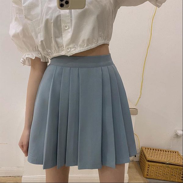 sml 3 colors woman summer skirts 2021 preppy style high waist a line mini skirt solid color pleated skirt womens x1330, Black
sml 3 colors woman summer skirts 2021 preppy style high waist a line mini skirt solid color pleated skirt womens x1330, Black