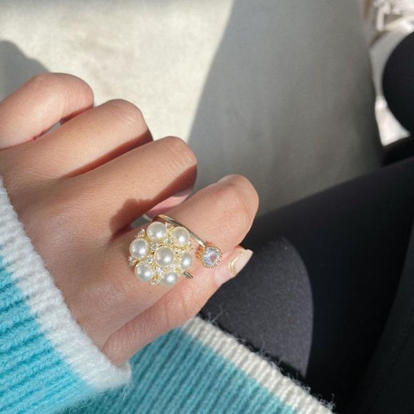 wedding rings luxury pearl zircon flower shape gold opening for woman gothic fashion jewelry party girl's luxurious sweet ring, Slivery;golden
wedding rings luxury pearl zircon flower shape gold opening for woman gothic fashion jewelry party girl's luxurious sweet ring, Slivery;golden