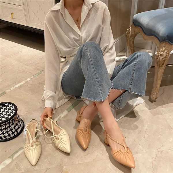 dress shoes slingback pump women pointed toe pleated slide fashion round heels narrow band slip on sandals summer zapatos de mujer, Black
dress shoes slingback pump women pointed toe pleated slide fashion round heels narrow band slip on sandals summer zapatos de mujer, Black