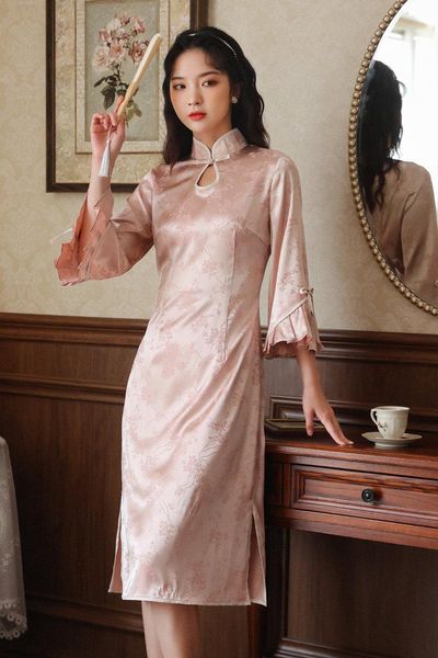 casual dresses original certification will qipao maiden wind modified dress, Black;gray
casual dresses original certification will qipao maiden wind modified dress, Black;gray