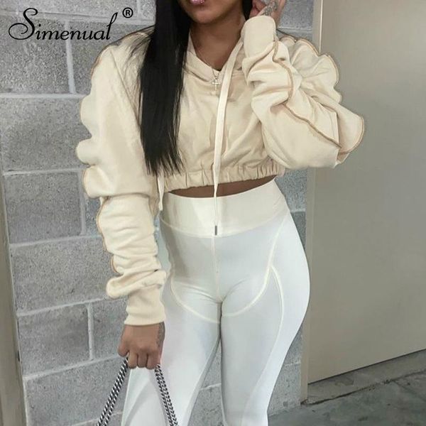 women's hoodies & sweatshirts simenual casual warm long sleeve crop women solid fleece fall winter 2021 streetwear sportswear workout t, Black
women's hoodies & sweatshirts simenual casual warm long sleeve crop women solid fleece fall winter 2021 streetwear sportswear workout t, Black