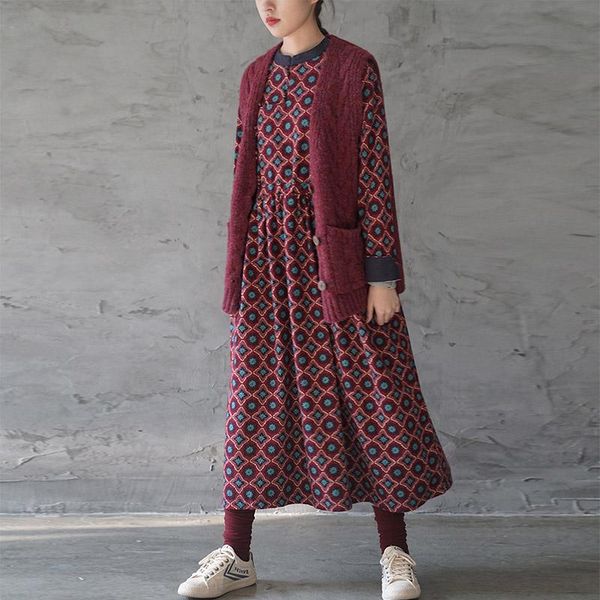 casual dresses scuwlinen 2021 spring autumn women dress vintage print stand-collar drawstring loose a-line long cotton vestidos p189, Black;gray
casual dresses scuwlinen 2021 spring autumn women dress vintage print stand-collar drawstring loose a-line long cotton vestidos p189, Black;gray