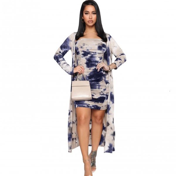 autumn street style two female strapless pieces plissate thin dress and long coat suit new tie dye print outfits bl2c, Black;gray
autumn street style two female strapless pieces plissate thin dress and long coat suit new tie dye print outfits bl2c, Black;gray