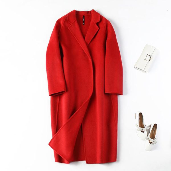 women's wool & blends double-sided cashmere coat female long show thin womens coats winter plus size women clothes 2021 abrigo mujer, Black
women's wool & blends double-sided cashmere coat female long show thin womens coats winter plus size women clothes 2021 abrigo mujer, Black