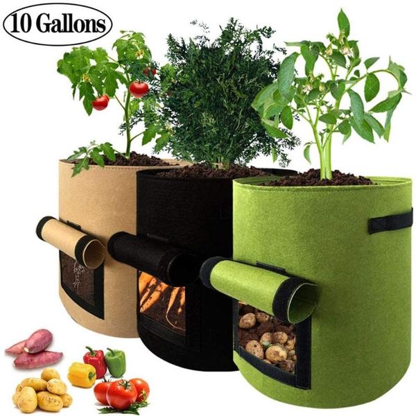 planters & pots potato tomato planting vegetable grow bag container planter patio garden plant 3 colors
planters & pots potato tomato planting vegetable grow bag container planter patio garden plant 3 colors