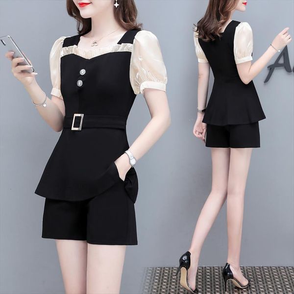 sets summer fashion casual women tracksuits two piece set short sleeve wide leg shorts suit professional, Gray
sets summer fashion casual women tracksuits two piece set short sleeve wide leg shorts suit professional, Gray