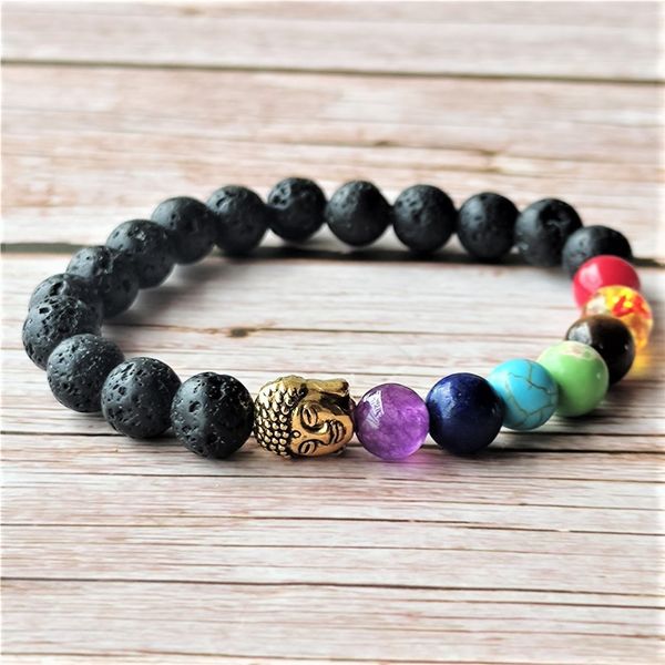 70% off jewelry colorful chakra bracelet volcanic stone yoga buddha head beaded, Black
70% off jewelry colorful chakra bracelet volcanic stone yoga buddha head beaded, Black