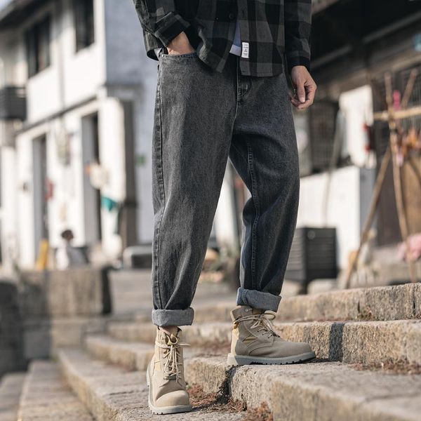 men's jeans american retro wash black men tide brand high end trend all round straight tube loose casual harlen pants plus size, Blue
men's jeans american retro wash black men tide brand high end trend all round straight tube loose casual harlen pants plus size, Blue