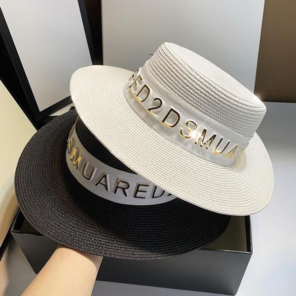 wide brim hats women straw cap 3d letter design flat hat fashion sun casual streetwear shade protection 4color, Blue;gray
wide brim hats women straw cap 3d letter design flat hat fashion sun casual streetwear shade protection 4color, Blue;gray