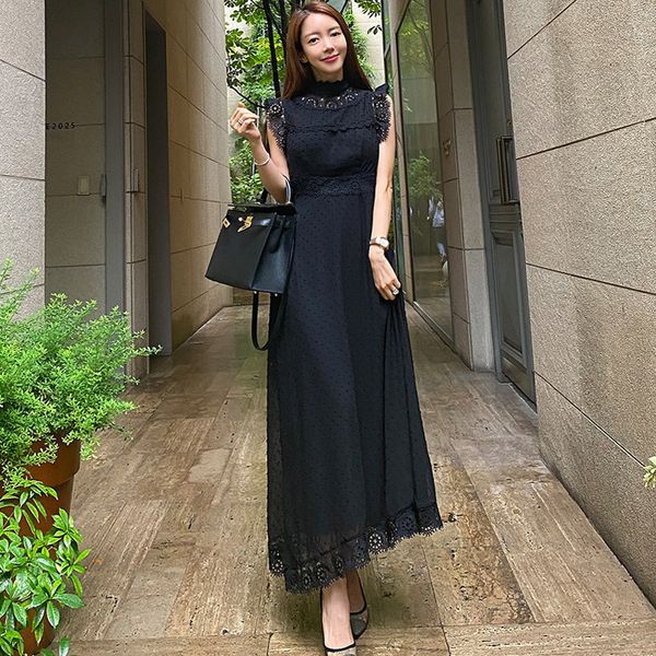 new arrival comfortable lace black long formal temperamental sleeveless work style cute solid a-line dress 0n55, White;black
new arrival comfortable lace black long formal temperamental sleeveless work style cute solid a-line dress 0n55, White;black