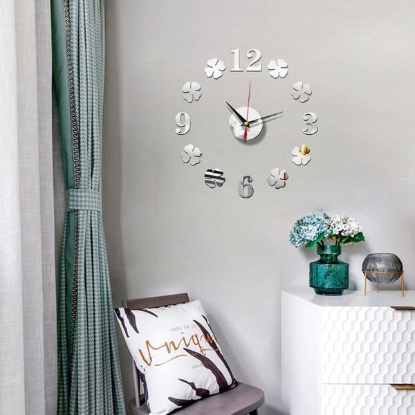 3d diy acrylic mirror wall sticker wall clock quartz watch four-leaf clover mute clock home office decor decoration
3d diy acrylic mirror wall sticker wall clock quartz watch four-leaf clover mute clock home office decor decoration