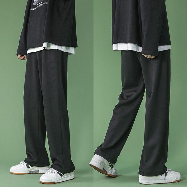 men's pants spring summer ice silk casual korean fashion loose solid color mopping men streetwear retro pleated trousers, Black
men's pants spring summer ice silk casual korean fashion loose solid color mopping men streetwear retro pleated trousers, Black
