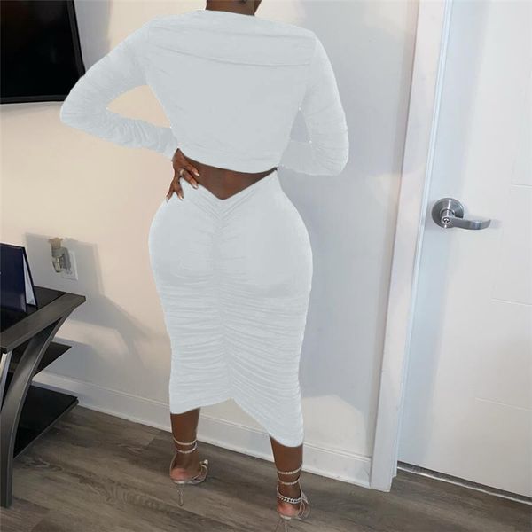deep v neck crop long skirts two piece set white party club wear pleated skirts sets casual clothing women set
deep v neck crop long skirts two piece set white party club wear pleated skirts sets casual clothing women set