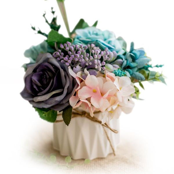 decorative flowers & wreaths nordic simulation flower set ceramic rope vase rose artificial plant potted home wedding holiday decoratio
decorative flowers & wreaths nordic simulation flower set ceramic rope vase rose artificial plant potted home wedding holiday decoratio
