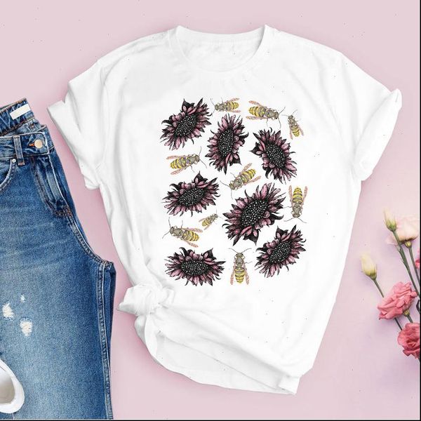 women graphic fashion sunflower animal casual floral short sleeve print lady tees clothing female t shirt womens t shirt, White
women graphic fashion sunflower animal casual floral short sleeve print lady tees clothing female t shirt womens t shirt, White
