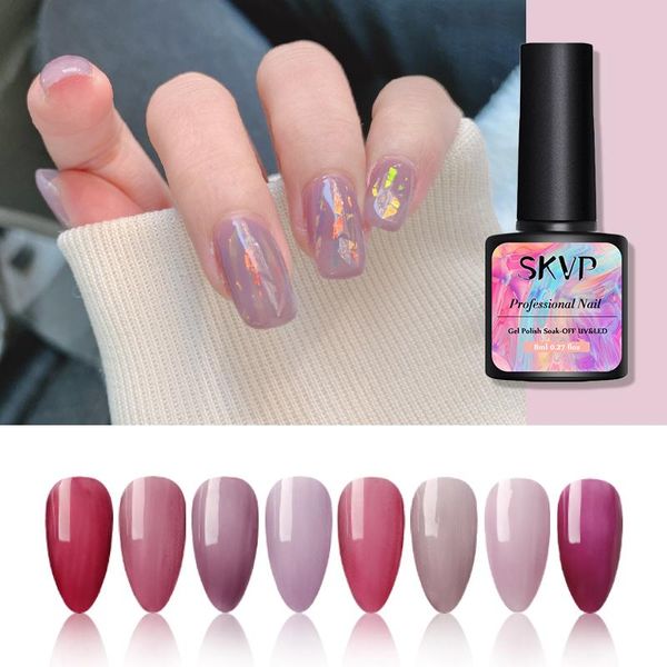nail gel skvp 8ml purple clear polish dirty series hybrid varnish art semi permanent uv soak off matte coat, Red;pink
nail gel skvp 8ml purple clear polish dirty series hybrid varnish art semi permanent uv soak off matte coat, Red;pink