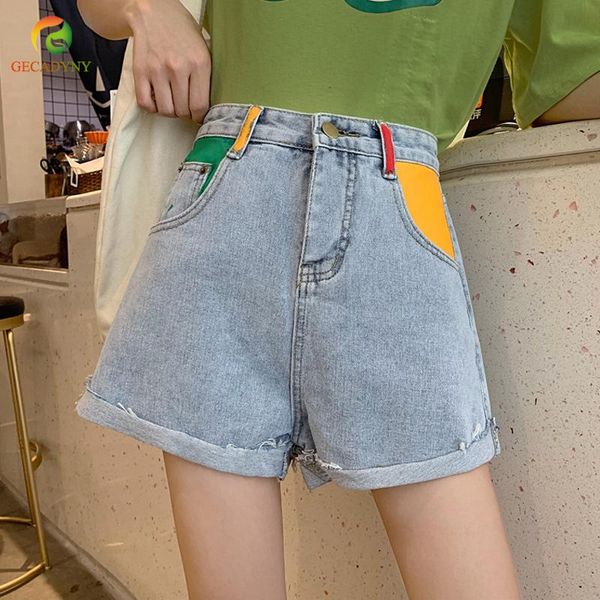 women's jeans denim shorts short wide leg vintage high waist women summer splice candy colors girls, Blue
women's jeans denim shorts short wide leg vintage high waist women summer splice candy colors girls, Blue