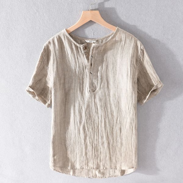 2021 new pleated design summer 100% linen shirt brand short sleeve for men fashion simple comfortable shirts male chemise lf3l, White;black
2021 new pleated design summer 100% linen shirt brand short sleeve for men fashion simple comfortable shirts male chemise lf3l, White;black