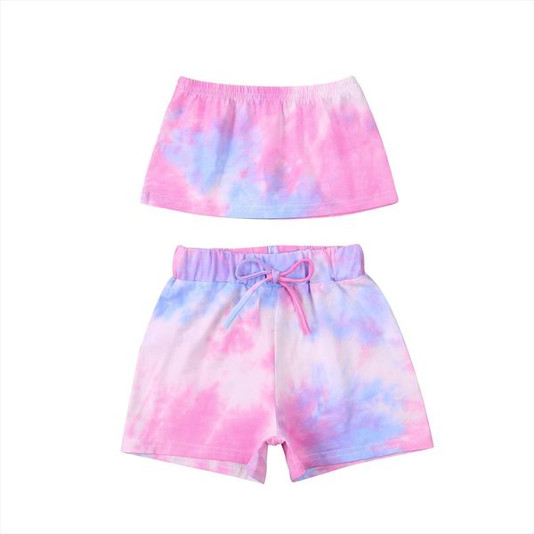 girls tie dye clothes set, high stretchy sleeveless cropped drawstring short pants 1 6t, White
girls tie dye clothes set, high stretchy sleeveless cropped drawstring short pants 1 6t, White
