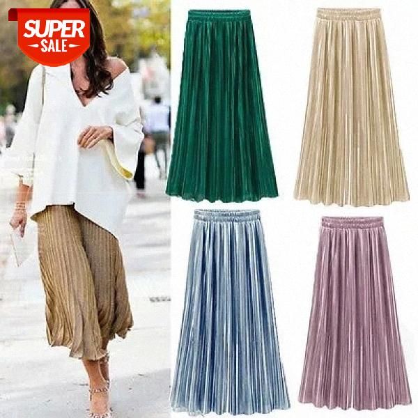 Hot Sale Women Casual Silky Mid-length Pleated Skirt Fashion Girls High Waist Long Flared Ladies Skirts #WR0s, Black
Hot Sale Women Casual Silky Mid-length Pleated Skirt Fashion Girls High Waist Long Flared Ladies Skirts #WR0s, Black
