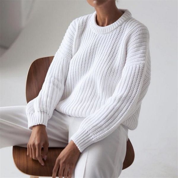 2021 new korean autumn women elegant knitted sweater oversized warm female pullovers fashion solid t5ct, White;black
2021 new korean autumn women elegant knitted sweater oversized warm female pullovers fashion solid t5ct, White;black