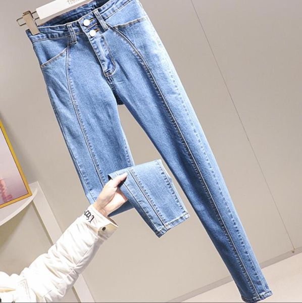 women's jeans 2021 autumn women skinny denim pants female high waist slim pencil korean casual r1806, Blue
women's jeans 2021 autumn women skinny denim pants female high waist slim pencil korean casual r1806, Blue