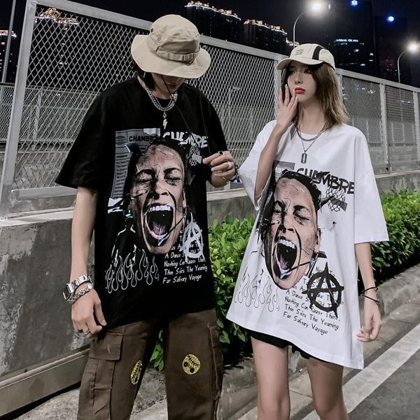men's t-shirts gtdom couple summer 2021 cotton hip hop casual loose letter character print short sleeve o-neck tees and, White;black
men's t-shirts gtdom couple summer 2021 cotton hip hop casual loose letter character print short sleeve o-neck tees and, White;black