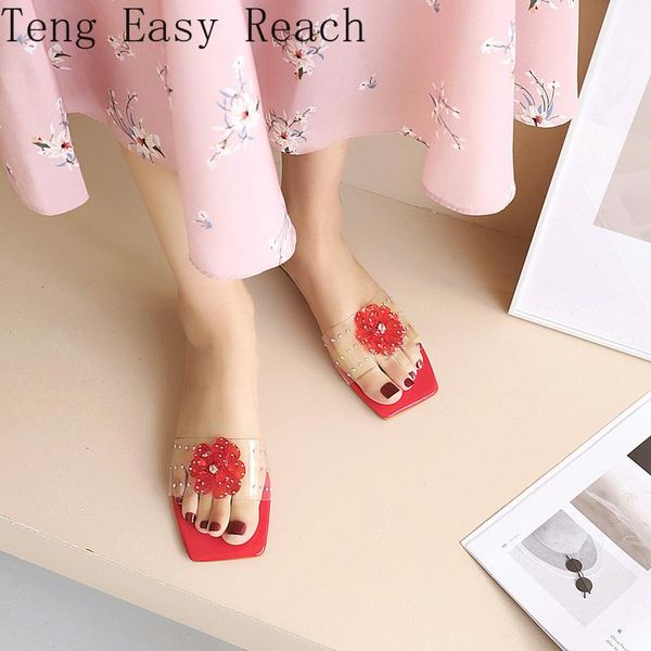 slippers concise clear pvc upper square toe women summer sandals big size 43 slides shoes home outside casual, Black
slippers concise clear pvc upper square toe women summer sandals big size 43 slides shoes home outside casual, Black