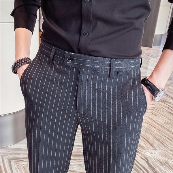 korean spring new thin striped adjustment of men's clothes 2021 simple all formal business games wear office black/gray pants 9i2b
korean spring new thin striped adjustment of men's clothes 2021 simple all formal business games wear office black/gray pants 9i2b