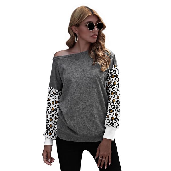 selling autumn / winter 2021 loose temperament commuting round neck pullover leopard print long sleeve women's wear, White
selling autumn / winter 2021 loose temperament commuting round neck pullover leopard print long sleeve women's wear, White