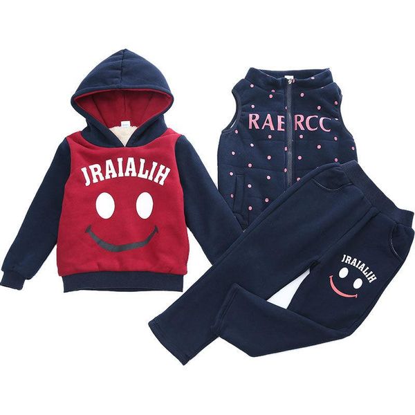 clothing sets children's three piece kids suit children boys girls thickened cashmere sweater +pant+vest sport 3-8 12 ages, White
clothing sets children's three piece kids suit children boys girls thickened cashmere sweater +pant+vest sport 3-8 12 ages, White