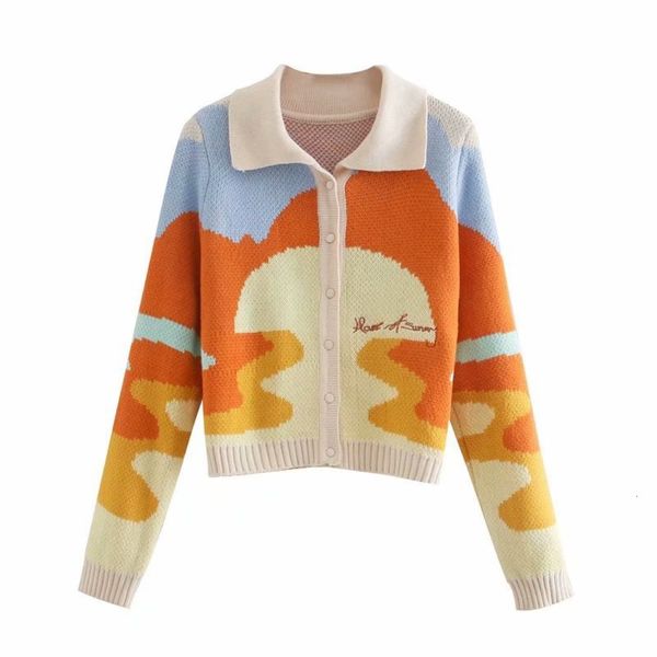 autumn style lapel long sleeve color matching knitted cardigan sweater, White;black
autumn style lapel long sleeve color matching knitted cardigan sweater, White;black