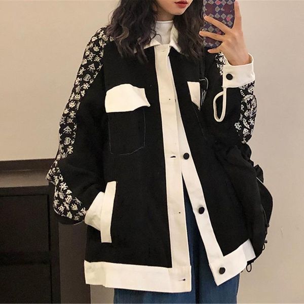 women's jackets qweek harajuku skeleton print jacket women skull graphic patchwork outerwear button up coat contrast color korean fall, Black;brown
women's jackets qweek harajuku skeleton print jacket women skull graphic patchwork outerwear button up coat contrast color korean fall, Black;brown