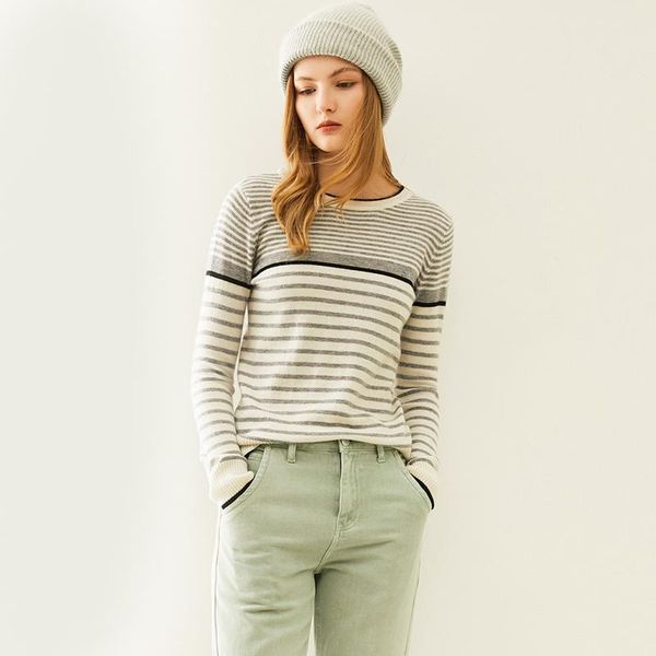women's sweaters adohon 2021 woman winter 100% cashmere autumn knitted pullovers warm female thickening o-neck striped, White;black
women's sweaters adohon 2021 woman winter 100% cashmere autumn knitted pullovers warm female thickening o-neck striped, White;black