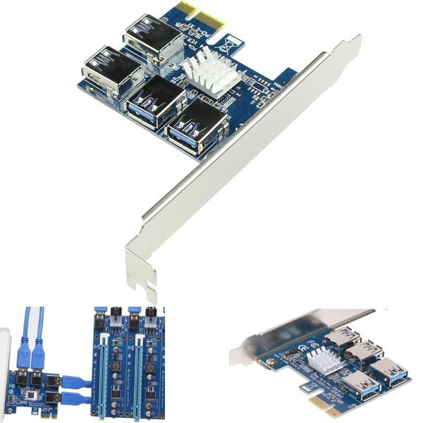 pcie 1 to 4 pci express 16x slots riser card pci-e 1x to external 4 pci-e slot adapter pcie multiplier card for miner
pcie 1 to 4 pci express 16x slots riser card pci-e 1x to external 4 pci-e slot adapter pcie multiplier card for miner