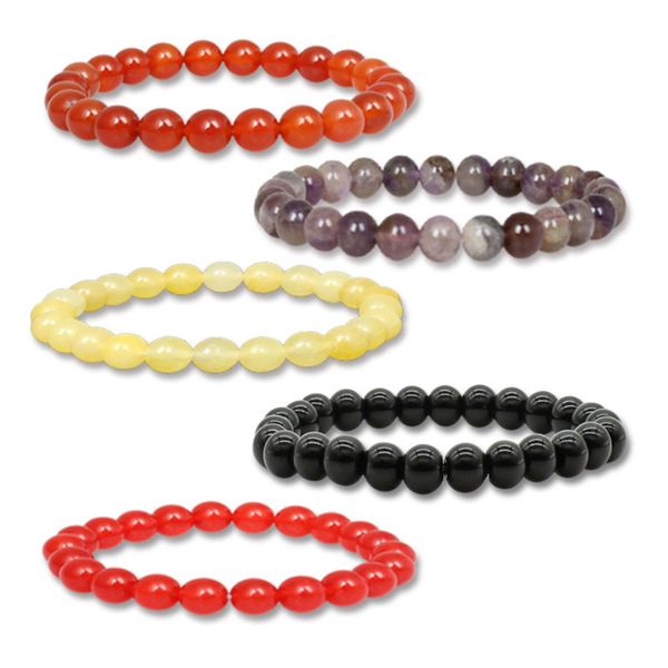 8mm natural agate stone beaded strands charm bracelets elastic bangle party club decor jewelry for women men lover, Black
8mm natural agate stone beaded strands charm bracelets elastic bangle party club decor jewelry for women men lover, Black