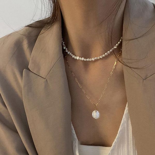 chains 2021 vintage irregular pearl jewelry gold plated chunky link chain layered nelaces for women les nelace, Silver
chains 2021 vintage irregular pearl jewelry gold plated chunky link chain layered nelaces for women les nelace, Silver