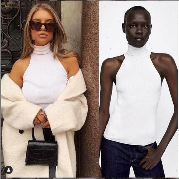 women slim knitted turtleneck basic tank female knitted camis sleeveless solid white sweater pullovers drop shipping, White;black
women slim knitted turtleneck basic tank female knitted camis sleeveless solid white sweater pullovers drop shipping, White;black
